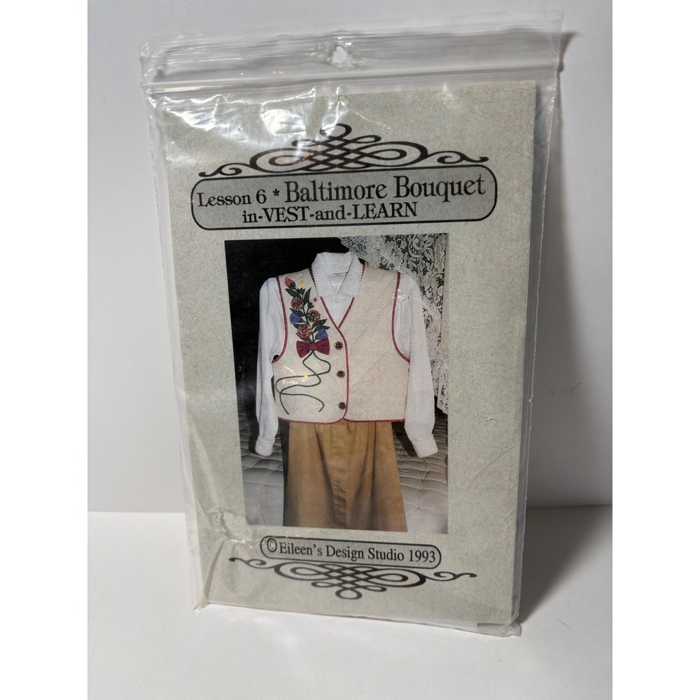 Eileen's Design Studio 1993 Baltimore Bouquet Vest Sewing Pattern Lesson 6